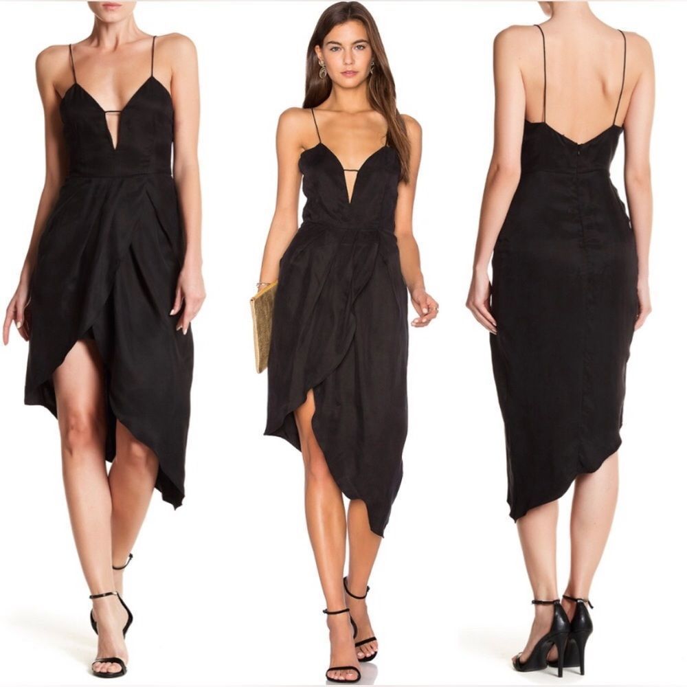 REVOLVE Elliatt Bare Tulip Dress -  Black - M